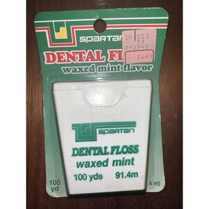 Spartan MINT Waxed Dental Floss 100 yd  VINTAGE New NOS Prop